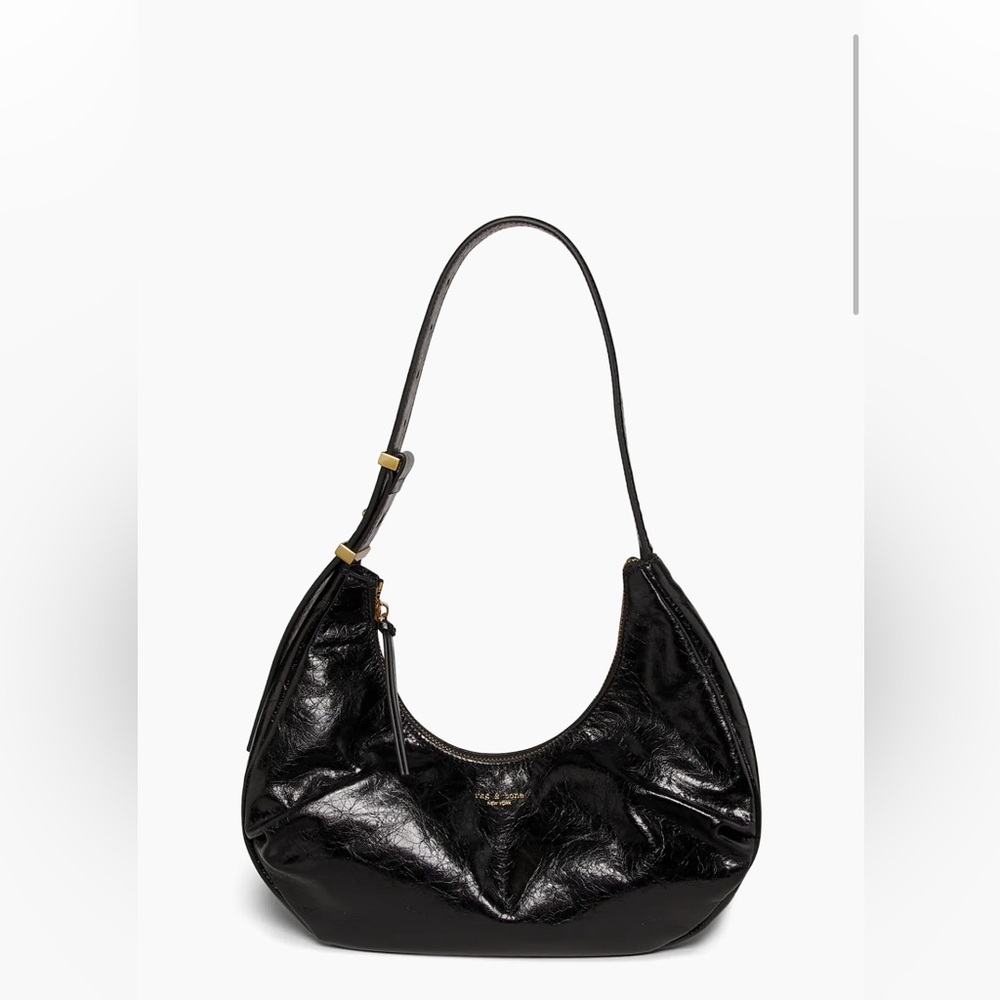 rag & bone Hudson Leather Hobo Bag Gray / Bone BNWOT